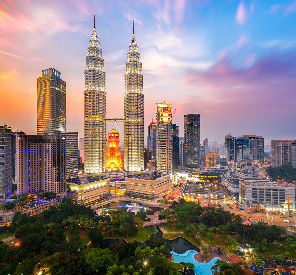 PETRONAS Twin Towers in Kuala Lumpur, Malaysia.